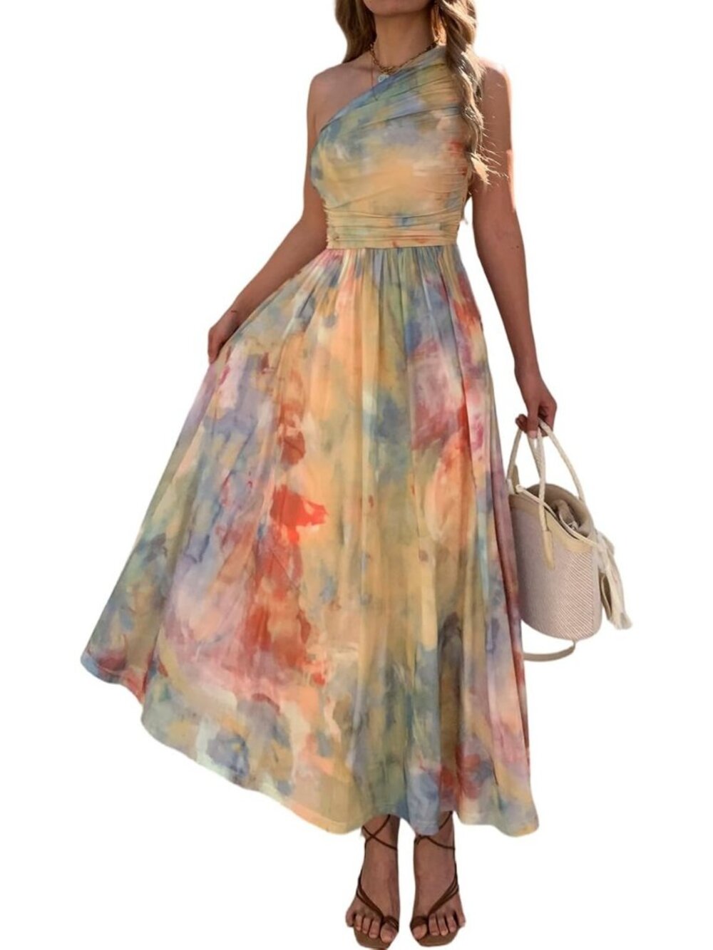 Floral One Shoulder Maxi Dress for Women | Perfect Wedding Guest Outfit